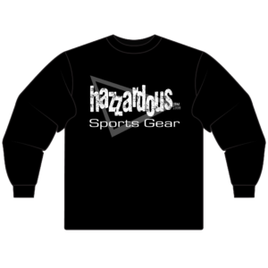 Hazardous Sports Gear Black Long Sleeve T-Shirt White Logo