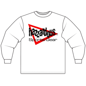 Hazardous Sports Gear Long Sleeve T-Shirt Red and Black Logo