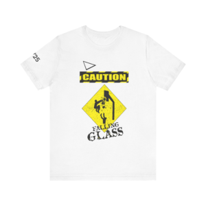 Caution Falling Glass Tee - Unisex Casual T-Shirt, Sports Apparel