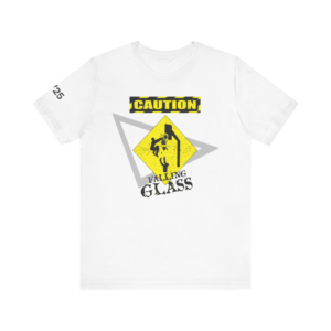Caution Falling Glass Tee - Sport Apparel T-Shirt, Sports Everyday Wear